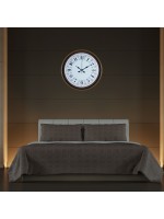 Kahverengi Motifli 36 cm Duvar Saati