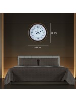 Kahverengi Motifli 36 cm Duvar Saati