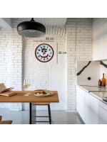 Kırmızı Happy Kitchen 36 cm Mutfak Duvar Saati