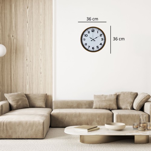 Kahverengi 36 cm Standart Duvar Saati – Standart Rakamlı