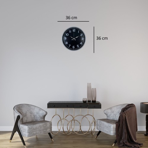 Gri Zarafet 36 cm Duvar Saati