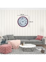Pembe 36 cm Dekoratif Duvar Saati
