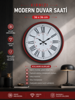 Kırmızı 36 cm Duvar Saati