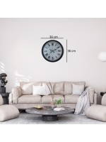 Siyah 36 cm Atlas Tasarım Duvar Saati