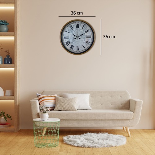 Kahverengi 36 cm Atlas Tasarım Duvar Saati
