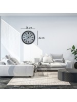 Gri 36 cm Atlas Modern Tasarım Duvar Saati