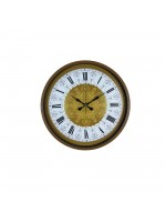 Kahverengi 36 cm Desenli Duvar Saati