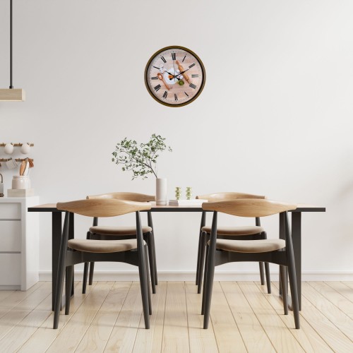 Rustic Bakery Kitchen Kahverengi 36 cm Duvar Saati