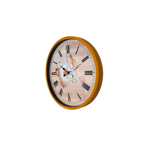 Rustic Kitchen Turuncu 36 cm Duvar Saati