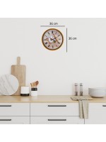 Rustic Kitchen Turuncu 36 cm Duvar Saati