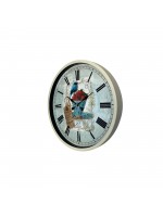 Krem 36 cm Paris Strawberry Bird Duvar Saati