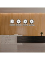 Antique World 36 cm Eskitme Metal 4’lü Dünya Saat Seti Tabelalı – Otel ve Resepsiyon Saati