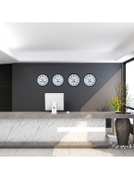 Siyah Şık 4’lü Dünya Saat Seti 36 cm – Otel ve Resepsiyon Saati