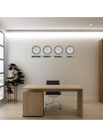 Turuncu 36 cm Dünya Saatleri 4’lü Tabelalı Set – Otel ve Resepsiyon Saati