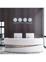 Blue Classic 36 cm 4 lü Tabelalı Dünya Saatleri – Otel ve Resepsiyon Saati
