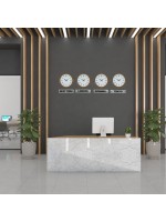 Energy Turuncu 36 cm 4 lü Tabelalı Dünya Saatleri – Otel ve Resepsiyon Saati