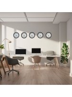 Prime Siyah Dünya Saat Seti 5’li 36 cm Metal – Otel ve Resepsiyon Saati
