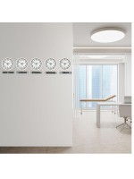Prime 36 cm Metal Dünya Saatleri – 5’li Beyaz Set – Otel ve Resepsiyon Saati