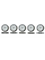 Prestij Krom 36 cm Metal Tabelalı Dünya Saatleri – 5’li Set – Otel ve Resepsiyon Saati