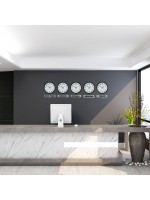 Executive Black 36 cm 5 li Tabelalı Dünya Saatleri – Otel ve Resepsiyon Saati