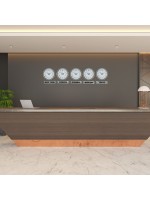 Krem 36 cm 5 li Tabelalı Dünya Saatleri – Otel ve Resepsiyon Saati
