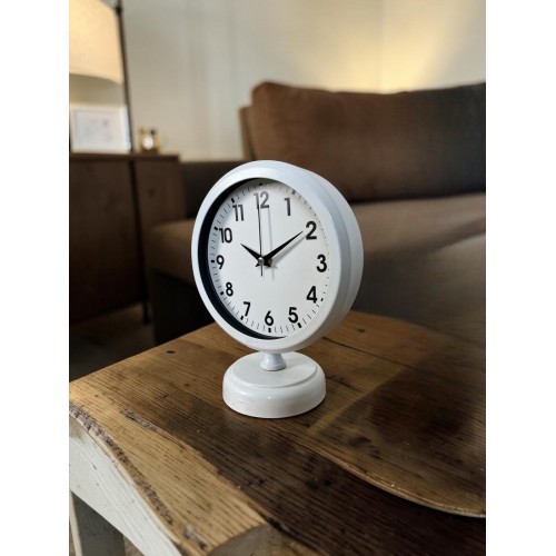 Softline Beyaz 25 x 20 cm Metal Masa Saati