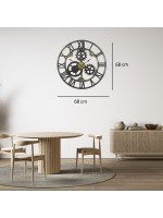 Eskitme Roma Rakamlı 68 cm Nostalji Duvar Saati