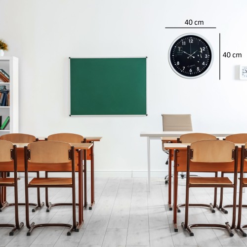 Cumhuriyet Işığı Beyaz Seri 36 cm Metal Duvar Saati