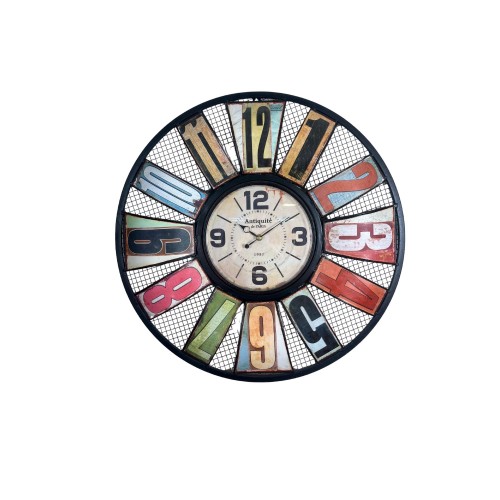 Renkli Rakamlı 60 cm Duvar Saati