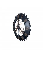 Rustik Metal 68 cm Dekoratif Duvar Saati