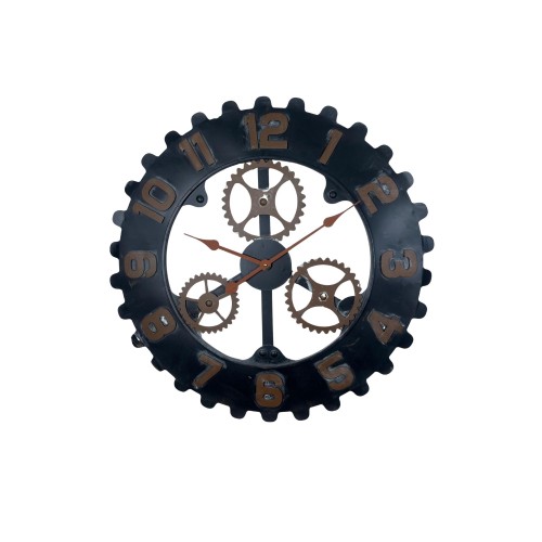 Rustik Metal 68 cm Dekoratif Duvar Saati