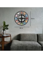 Retro İçecek Temalı Dekoratif 68 cm Duvar Saati