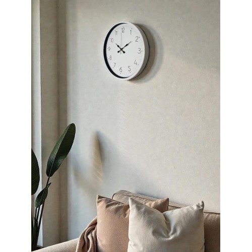 Beyaz 36 cm Standart Duvar Saati – Standart Rakamlı