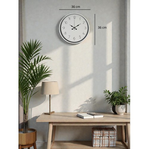 Beyaz 36 cm Standart Duvar Saati – Standart Rakamlı