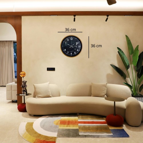 Kahverengi 36 cm Atatürk İmzalı Dekoratif Duvar Saati