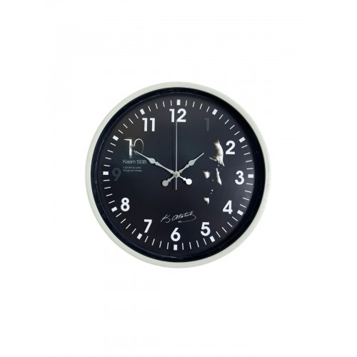 Krem 36 cm Elegant Atatürk Duvar Saati