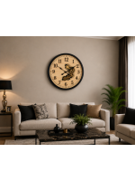 Siyah Antique Motion 70 x 70 cm Çarklı Duvar Saati
