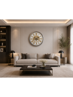 Krom Ivory Royale 70 x 70 cm Çarklı Duvar Saati