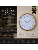 Gold Standart Sade 52 x 52 cm Duvar Saati