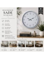 Beyaz Dekoratif Sade 52 x 52 cm Duvar Saati