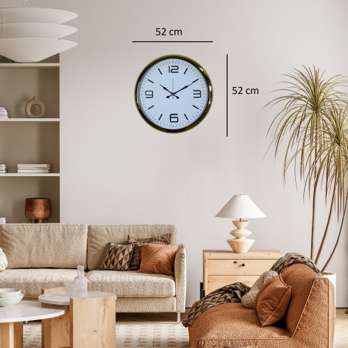 Gold Modern Tasarım 52 cm Metal Duvar Saati