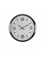 Krom 52 cm Metal Modern Tasarım Duvar Saati