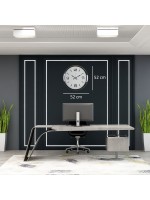 Krom 52 cm Metal Modern Tasarım Duvar Saati