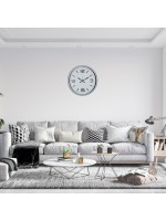 Beyaz Modern Prestij 52 cm Metal Duvar Saati