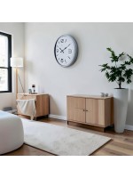 Beyaz Modern Prestij 52 cm Metal Duvar Saati