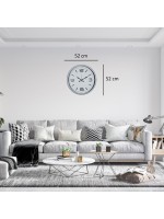 Beyaz Modern Prestij 52 cm Metal Duvar Saati