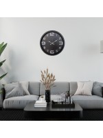 Siyah Modern 52 x 52 cm Duvar Saati