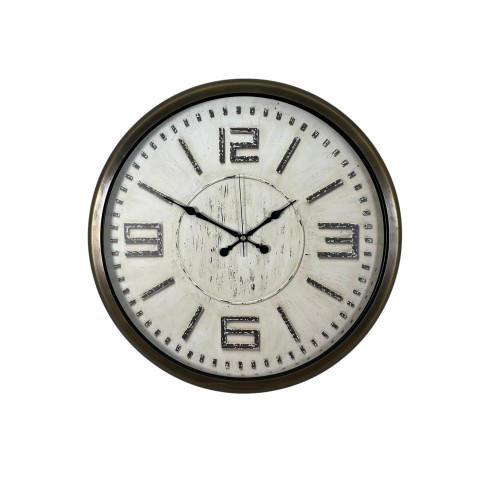 Eskitme Antik Zaman 52 cm Metal Duvar Saati
