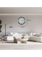 Krom Modern Desenli 52 x 52 cm Duvar Saati