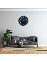 Krom Standart Dekoratif 52 x 52 cm Duvar Saati – Klasik Metal Beyaz Kadran